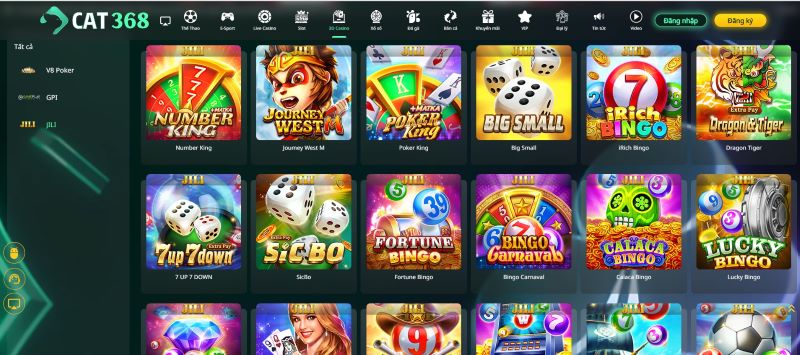 Một số trò chơi 3D casino nổi bật tại cat368